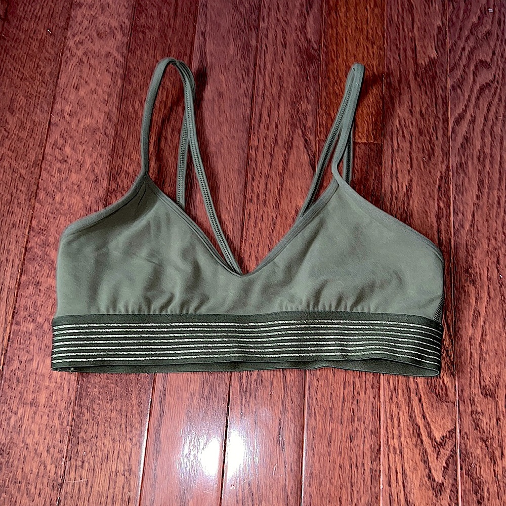 Lululemon Green Plus Golden Lining Bralette Women’s Size 2